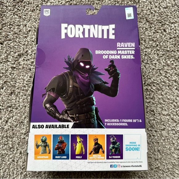 FORTNITE RAVEN LEGENDARY SERIES ARTICULATING ACTION FIGURE TOY EPIC GAMES NEW - Picture 2 of 2